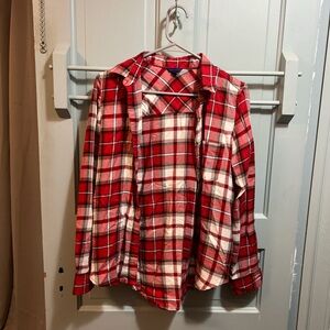 Aeropostale Red Plaid Women's Top